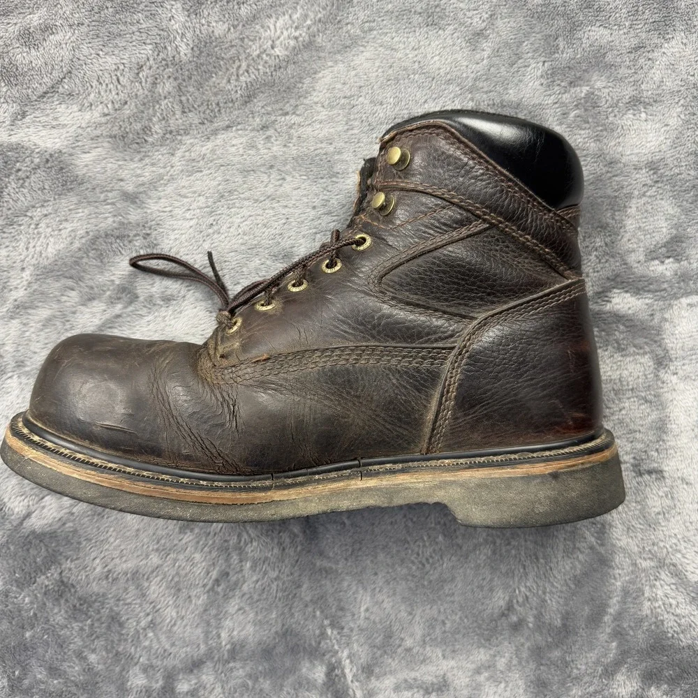 Red Wing Irish Setter Work Boots Mens 9.5 E2 Brown Leather Steel‎ Toe Lace Up